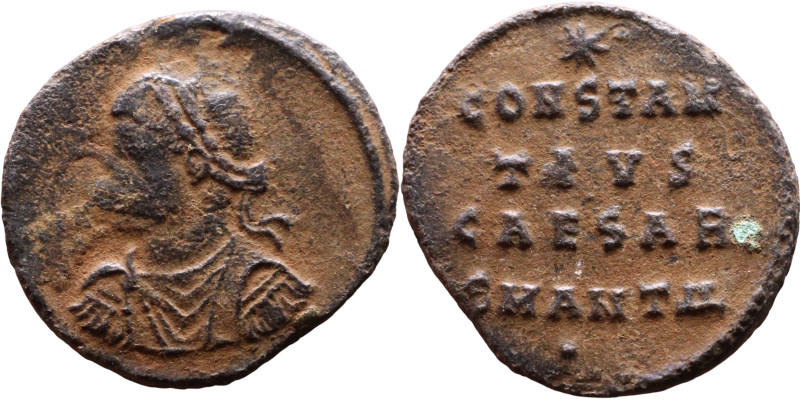 Constantius II (324-337) Follis. Obverse: Bust to right. Reverse: : CONSTANTIVS ...