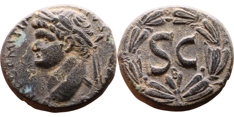 Domitian (81-96) Syria: Antioch. Bronze coin. Obverse: Bust of emperor. Reverse:...