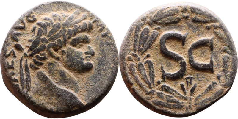 Domitian (81-96) Syria: Antioch. Bronze coin. Obverse: Bust of emperor. Reverse:...