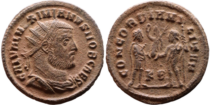 Maximianus. (286-305 AD). Æ Antoninian. Obv: IMP C M A MAXIMIANVS P F AVG. radia...