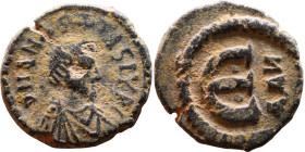Anastasius (491-518) Pentanummium. Obverse: DN ANASTA PP AV. Reverse: Large E