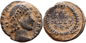Constas (337-350). AE follis. Obv.: DN CONSTANS PF AVG, pearl diademed bust right. Rev.: VOT XX MVLT XXX in wreath