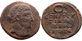 Constantinus I (306-337) follis. Obv: Cuirassed bust of emperor Rev: CONSTANTINVS AVG
