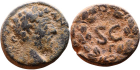 Antoninus Pius (138-161) Syria: Antioch  Bronze coin. Obv: bust of emperor. Rev: Large S C