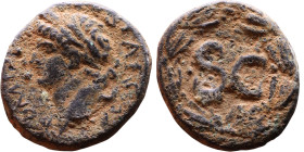 Domitian (81-96) Syria: Antioch. Bronze coin. Obverse: Bust of emperor. Reverse: Large S C