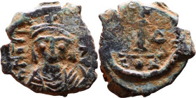 Maurice Tiberius (582-602) Decanummium Obverse: Diademed Bust of Emperor. Reverse: Large I