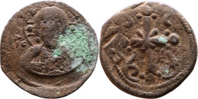 Nicephorus III (1078-1081) Anonymous follis. Obverse: IC-XC to left and right of bust of Christ, nimbate, facing, right hand raised, book of gospels i...
