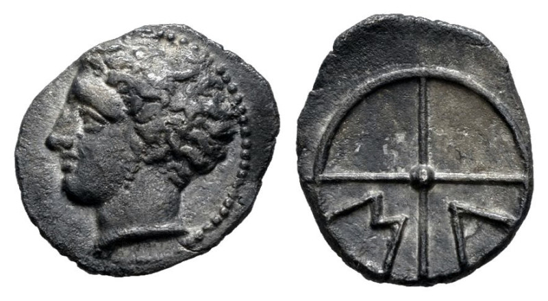 Galia. Massalia. Obol. 218/5-200 BC. (Depeyrot-Marseille 18). Anv.: Bare head of...