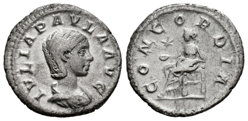 Julia Paula. Denarius. 219-220 AD. Rome. (Ric-IV 211). (Bmcre-173). (Rsc-6a). An...