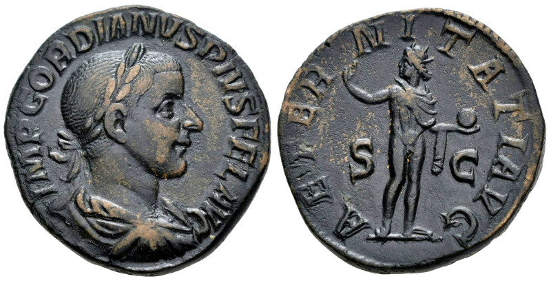 Gordian III. Sestertius. 240 AD. Rome. (Ric-297a). (C-43). Anv.: IMP GORDIANVS P...