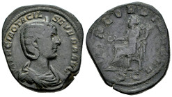 Otacilia Severa. Sestertius. 244-249 AD. Rome. (Ric-IV 203a). (C-10). Anv.: MARCIA OTACIL SEVERA AVG, diademed and draped bust to right. Rev.: CONCORD...