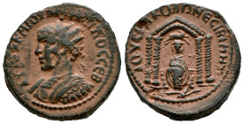 Philip II. AE 25. 244-247 AD. Nisibis, Mesopotamia. (Sng Cop-240). (Bmc-22/3). (SNG Hunterian-2448/50). Anv.: AYTOK K M IOVΛI ΦIΛΛIΠOC CEB, radiate an...