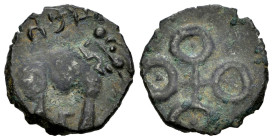 India. Post-Mauryan (Deccan). Satakarni I (Satakamnisa). Karshapana. 1st century BC. (Mitchiner-4941). (MACW-4941ff). Bi. 2,56 g. VF. Est...70,00. 
...