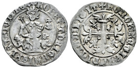 Italy. Roberto d´Anjou (1309-1343). Gigliato. Nápoli and Sicily. (MIR-28). Anv.: + ROBЄRT.DЄI.GRA.IЄRL.ЄT.SICIL.RЄX. Rev.: + ҺOꞂOR : RЄGIS : IUDICIU •...