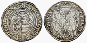 Italy. Papal States. Alessandro VI (1492-1503). Grosso. Ancona. (Muntoni-I/95/16). (Berm-538). (Mir-536). Ag. 3,19 g. Scarce. Choice VF. Est...220,00....