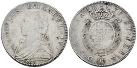 Italy. Savoia. Carlo Emanuele IV (1796-1800). Mezzo Scudo. 1798. Torino. (MIR-1012b). Ag. 17,44 g. Scarce. Choice F/Almost VF. Est...300,00. 

Spani...