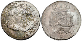 Italy. Reino de Eturia. Carlo Ludovico di Borbone. Francescone (10 paoli). 1807. Firenze. (Km-C50.1). (Dav-155). (Pagani-27). Ag. 27,07 g. Traces of w...