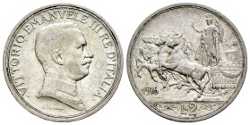 Italy. Vittorio Emanuele III. 2 lire. 1916. Rome. (Km-55). (Pagani-739). (Mont-156). Ag. 10,01 g. Delicate patina. Almost XF. Est...30,00. 

Spanish...