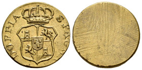 Italy. Ponderal Doppia Spagna. 6,75 g. XF. Est...60,00. 

Spanish description: Italia. Ponderal Doppia Spagna. 6,75 g. EBC. Est...60,00.