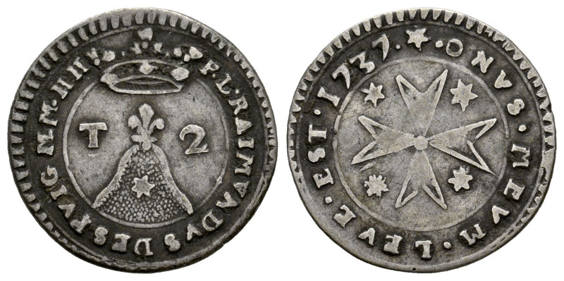 Malta. Ramon Despuig (1736-1741) . 2 tari. 1737. Masters of the Hospitaller Orde...