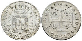 Portugal. D. Joao, Príncipe Regente (1799-1816). 400 reis. 1807. (Km-331). (Gomes-24.03). Ag. 14,05 g. VF. Est...35,00. 

Spanish description: Portu...
