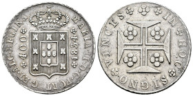 Portugal. D. Maria II (1834-1853). 400 reis. 1834. (Km-403.2). (Gomes-16.04). Ag. 14,65 g. Slightly cleaned. Choice VF. Est...55,00. 

Spanish descr...