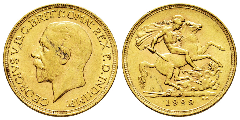 South Africa. George V. 1 sovereign. 1929. SA. (Km-21). (Fr-5). Au. 7,95 g. Choi...
