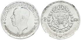 Sweden. Gustaf V. 2 kroner. 1947. TS. (Km-815). Ag. Slabbed by NGC as MS 62. Est...60,00. 

Spanish description: Suecia. Gustaf V. 2 kroner. 1947. T...