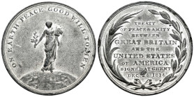 United States. Medal. 1814. 26,55 g. Medal Treaty of Ghent ending the war with Great Britain on December 24, 1814. Choice VF. Est...45,00. 

Spanish...