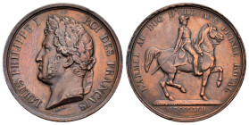 France. Louis Philippe (1830-1848). Medal. 1842. (Collignon-1395). Anv.: LOUIS PHILIPPE I - ROI DES FRANÇAIS. Laureate bust on the left, below signatu...
