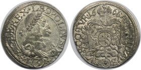 RDR – Habsburg – Österreich, RÖMISCH-DEUTSCHES REICH. Leopold I. (1657-1705). 3 Kreuzer 1666, Wien. Vorzüglich