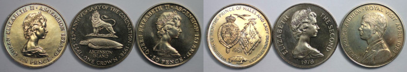 Weltmünzen und Medaillen, Ascension Insel / Ascension Island, 1 Crown 1978 "25. ...