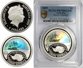 Weltmünzen und Medaillen, Australien / Australia. Aurora Australis - International Polar Year 2007-2008. 5 Dollars 2009. 36,31 g. 0.999 Silber. 1.1662...
