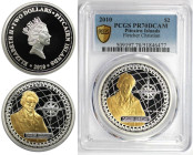 Weltmünzen und Medaillen, Pitcairninseln / Pitcairn Islands. "Fletcher Christian". 2 Dollars 2010. 31,1 g. 0.999 Silber. 1 OZ. KM 66. PCGS PR70DC