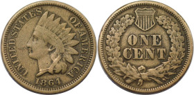 Weltmünzen und Medaillen, Vereinigte Staaten / USA / United States. 1 Cent 1864. Sehr schön