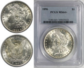 Weltmünzen und Medaillen, Vereinigte Staaten / USA / United States. "Morgan Dollar". 1 Dollar 1896. Silber. KM 110. PCGS MS 64+
