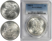 Weltmünzen und Medaillen, Vereinigte Staaten / USA / United States. "Morgan Dollar". 1 Dollar 1902 O, New Orleans. Silber. KM 110. PCGS MS 64+
