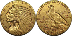 Weltmünzen und Medaillen, Vereinigte Staaten / USA / United States. 5 Dollars 1912. Gold. Fr. 148. Fast Vorzüglich. Kratzer