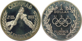 Weltmünzen und Medaillen, Vereinigte Staaten / USA / United States. XXIV. Olympisches Sommerspiele 1988 in Seoul - Olympischen Feuers. 1 Dollar 1988 S...