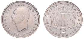 Greece, King Paul, 1947-1964. 2 Drachmai, 1957, Paris mint (KM82; Divo 118b).

Graded MS65 NGC.