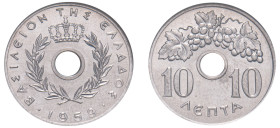 Greece, King Paul, 1947-1964. 10 Lepta, 1959, Bern mint (KM78; Divo 122b).

Graded MS66 NGC.
