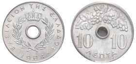 Greece, King Constantine II, 1964-1973. 10 Lepta, 1964, First Type, Vienna mint (KM78; Divo 122c).

Graded MS66 PCGS.