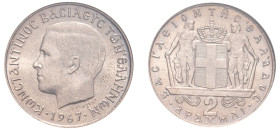 Greece, King Constantine II, 1964-1973. 2 Drachmai, 1967, First Type, Kremnitz mint (KM90).

Graded MS64 NGC.
