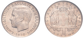 Greece, King Constantine II, 1964-1973. Drachma, 1970, First Type, Bombay mint (KM89).

Graded MS64 NGC.