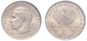 Greece, King Constantine II, 1964-1973. Drachma, 1971, Second Type, Athens mint (KM98).

Graded MS66 ANACS.