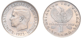 Greece, King Constantine II, 1964-1973. Drachma, 1973 A, Second Type, Athens mint (KM98).

Graded MS66 ANACS.