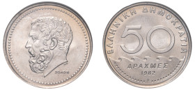Greece, Third Republic, 1974-. 50 Drachmai, 1982, Athens mint (KM134).

Graded MS67 NGC.