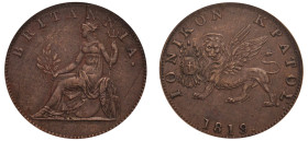 Greece, Ionian Islands, British Administration, 1809-1863. 2 Lepta (1/2 Obol), 1819 (KM31).

Graded XF40BN NGC.