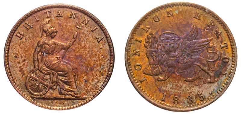 Greece, Ionian Islands, British Administration, 1809-1863. Lepton, 1835 (KM34).
...