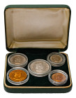 Cyprus, British Administration, Elizabeth II, 1952-1960. Official Proof set, 3-5-25-50-100 Mils, 1955, Royal mint (KM-PS11; Fitikides 92, 93, 94, 95, ...